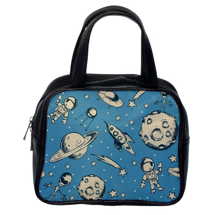 Space Objects Nursery Pattern Classic Handbag (One Side)