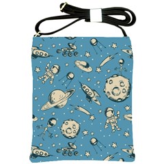 Space Objects Nursery Pattern Shoulder Sling Bag by pakminggu