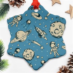 Space Objects Nursery Pattern Ornament (snowflake)