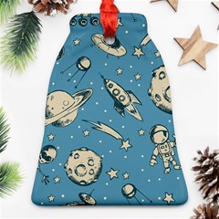 Space Objects Nursery Pattern Bell Ornament (two Sides)