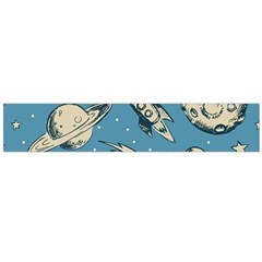 Space Objects Nursery Pattern Large Premium Plush Fleece Scarf 