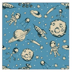 Space Objects Nursery Pattern Square Satin Scarf (36  X 36 ) by pakminggu