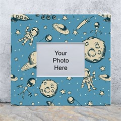 Space Objects Nursery Pattern White Wall Photo Frame 5  X 7  by pakminggu