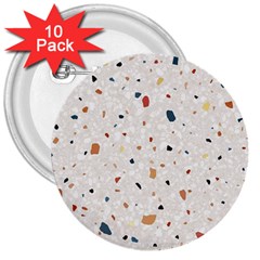 Terrazzo Natural Stone Pattern Art 3  Buttons (10 Pack)  by pakminggu