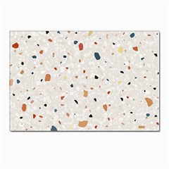 Terrazzo Natural Stone Pattern Art Postcard 4 x 6  (pkg Of 10) by pakminggu