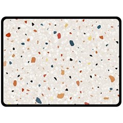 Terrazzo Natural Stone Pattern Art Fleece Blanket (large) by pakminggu