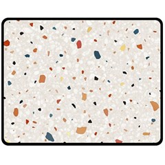 Terrazzo Natural Stone Pattern Art Fleece Blanket (medium) by pakminggu