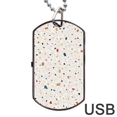 Terrazzo Natural Stone Pattern Art Dog Tag Usb Flash (one Side) by pakminggu