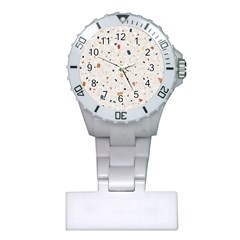 Terrazzo Natural Stone Pattern Art Plastic Nurses Watch by pakminggu