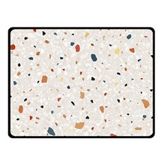 Terrazzo Natural Stone Pattern Art Two Sides Fleece Blanket (small) by pakminggu