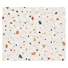 Terrazzo Natural Stone Pattern Art Two Sides Premium Plush Fleece Blanket (small) by pakminggu