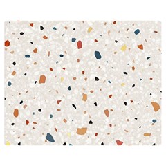 Terrazzo Natural Stone Pattern Art Two Sides Premium Plush Fleece Blanket (medium) by pakminggu