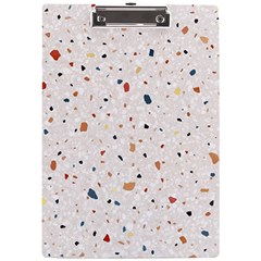 Terrazzo Natural Stone Pattern Art A4 Acrylic Clipboard by pakminggu