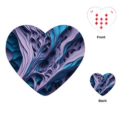 Abstract Trims Playing Cards Single Design (heart)