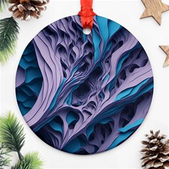 Abstract Trims Round Ornament (two Sides)