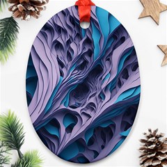 Abstract Trims Oval Ornament (two Sides)