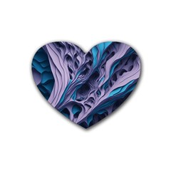 Abstract Trims Rubber Heart Coaster (4 Pack) by pakminggu