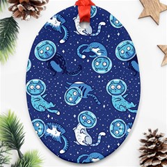 Cat Spacesuit Space Suit Astronauts Ornament (oval)