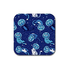 Cat Spacesuit Space Suit Astronauts Rubber Coaster (square) by pakminggu