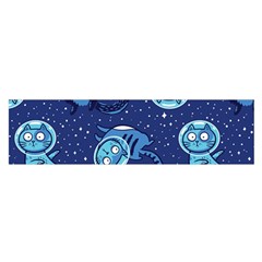 Cat Spacesuit Space Suit Astronauts Oblong Satin Scarf (16  X 60 ) by pakminggu