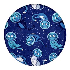 Cat Spacesuit Space Suit Astronauts Round Glass Fridge Magnet (4 Pack) by pakminggu