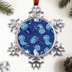 Cat Spacesuit Space Suit Astronauts Metal Large Snowflake Ornament by pakminggu