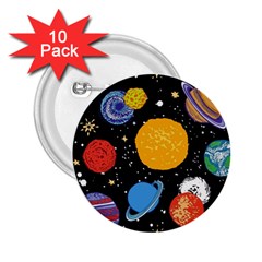 Circle Illustration Space Art Cute Pattern 2 25  Buttons (10 Pack)  by pakminggu