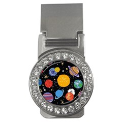 Circle Illustration Space Art Cute Pattern Money Clips (cz)  by pakminggu