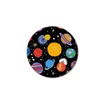 Circle Illustration Space Art Cute Pattern Golf Ball Marker (10 pack) Front