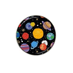 Circle Illustration Space Art Cute Pattern Hat Clip Ball Marker (4 Pack) by pakminggu