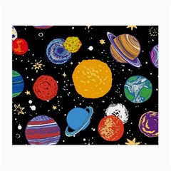 Circle Illustration Space Art Cute Pattern Small Glasses Cloth (2 Sides) by pakminggu