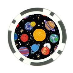 Circle Illustration Space Art Cute Pattern Poker Chip Card Guard by pakminggu