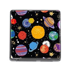 Circle Illustration Space Art Cute Pattern Memory Card Reader (square 5 Slot) by pakminggu