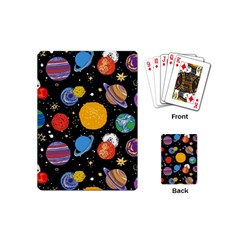 Circle Illustration Space Art Cute Pattern Playing Cards Single Design (mini)