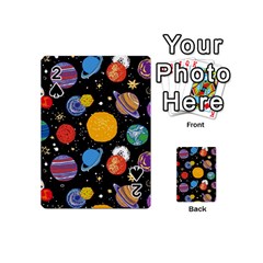 Circle Illustration Space Art Cute Pattern Playing Cards 54 Designs (mini)