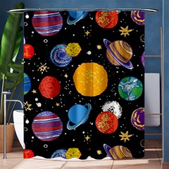 Circle Illustration Space Art Cute Pattern Shower Curtain 60  X 72  (medium)  by pakminggu