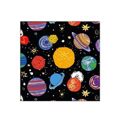 Circle Illustration Space Art Cute Pattern Satin Bandana Scarf 22  X 22  by pakminggu