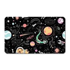 Cat And Dog Space Pattern Magnet (rectangular) by pakminggu