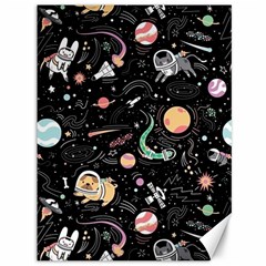 Cat And Dog Space Pattern Canvas 36  X 48  by pakminggu