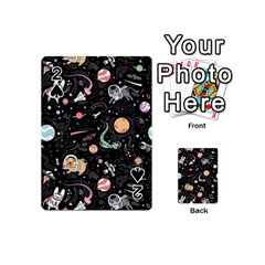 Cat And Dog Space Pattern Playing Cards 54 Designs (mini)