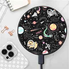 Cat And Dog Space Pattern Wireless Fast Charger(black) by pakminggu