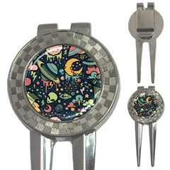 Alien Ocket Space Aesthetic Pattern 3-in-1 Golf Divots by pakminggu