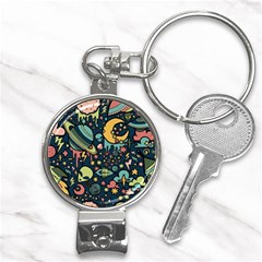 Alien Ocket Space Aesthetic Pattern Nail Clippers Key Chain by pakminggu