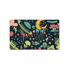 Alien Ocket Space Aesthetic Pattern Sticker (rectangular) by pakminggu