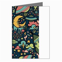 Alien Ocket Space Aesthetic Pattern Greeting Cards (pkg Of 8)