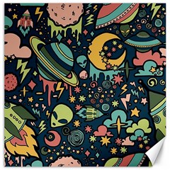 Alien Ocket Space Aesthetic Pattern Canvas 16  X 16  by pakminggu