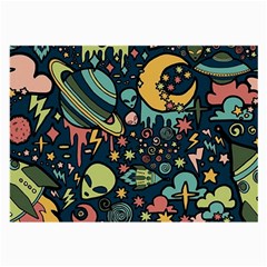 Alien Ocket Space Aesthetic Pattern Large Glasses Cloth (2 Sides) by pakminggu