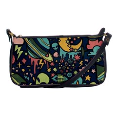 Alien Ocket Space Aesthetic Pattern Shoulder Clutch Bag by pakminggu