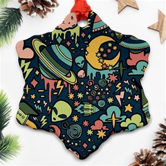 Alien Ocket Space Aesthetic Pattern Ornament (snowflake)