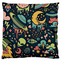 Alien Ocket Space Aesthetic Pattern Large Cushion Case (one Side) by pakminggu